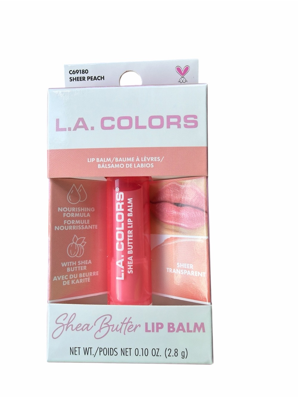 L.A. COLORS Shea Butter Lip Balm - Sheer Peach Pink